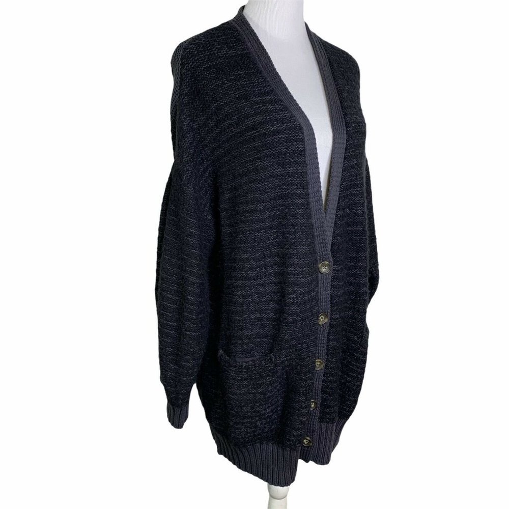 Free People Black Gray Deep Space Combo Cardigan - Picture 4 of 11